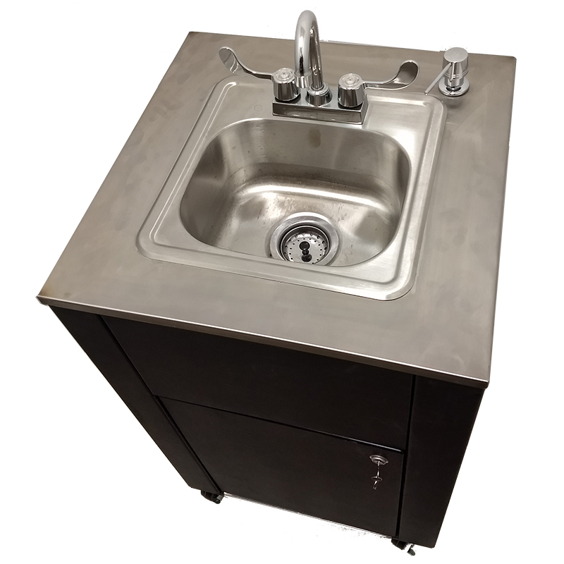 Freestanding Sink, Portable Hand Washing Station, Outdoor Sink, Plastic  Sink, With Hot And Cold Faucet， Freestanding Plastic Laundry Sink With