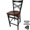 SL2130 1 Crossback Metal Frame Barstool