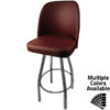 SL2136 CCS WINE Standard Bucket Barstool with Wine Vinyl and Clear Coat Swivel Frame