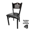 SL2150 SH Shoreline Wood Back Black Metal Frame Chair