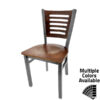 SL2150CCS 5 5 Line Wood Back Clear Coat Metal Frame Chair