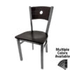 SL2150CCS B Bullseye Wood Back Clear Coat Metal Frame Chair