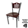 SL2150CCS SH Shoreline Wood Back Clear Coat Metal Frame Chair