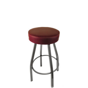 SL3132 CCS WINE XL Button Top Barstool with Wine Vinyl and Clear Coat Swivel Frame