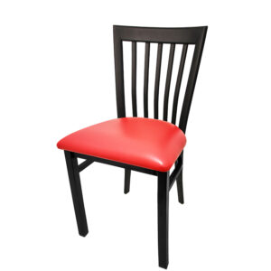 SL4279 RED Jailhouse Metal Frame Chair with Red vinyl seat matching