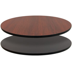 Two Sided Table Tops Mahogany Black round