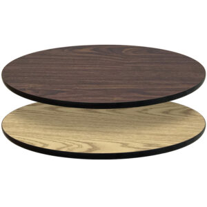 Two Sided Table Tops Oak Walnut round