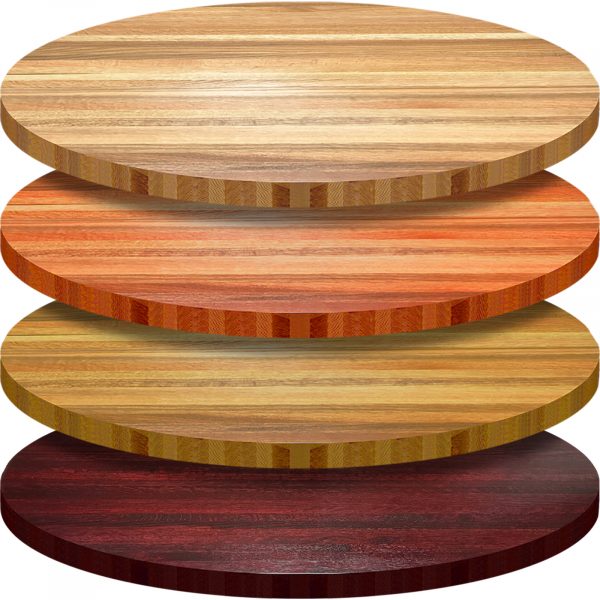 Solid Wood Butcher Block Restaurant Table Tops OakStreetMFG   Butcher Block Round 600x600 