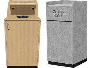 Custom Casework Waste Receptacles 1